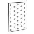 Produktbild: ART 81506 Lochplatte Stahl 400 x 100 x 2 sendzimirverz. FS, 10 Stück