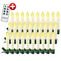 Produktbild: DeubaXXL DE Kabellose Weihnachtsbaumkerzen LED 30er-Set Warmweiß mit Timer & Fernbedienung 103455