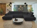 Produktbild: MIRJAN24 Wohnlandschaft Torezio Bis Cord, mit Bettkasten und Schlaffunktion, Einstellbare Kopfstützen, 346x203x70-90 cm, U-Form