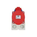 Produktbild: PCE CEE-Wandsteckdose + SSD COMBO, 32A, 5p, 6h, IP44 grau (9225-6)
