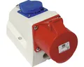 Produktbild: CEE Wandsteckdose PCE Combo 32A IP44 5-polig grau/rot/blau