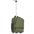 Produktbild: CabinFly Aircruiser Hybrid 40 x 30 x 20 cm Rucksack Trolley mit Rollen Ryanair Handgepäck Wizzair Kabinengepäck Reiserucksack Flugzeug Carry-On (Grün, 40x30x20cm - mit Rädern)