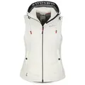 Produktbild: Dry Fashion Steppweste Damen Weste Rügen mit abnehmbarer Kapuze und taillierten Schnitt weiß 42
