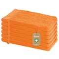 Produktbild: Lavea® Waschlappen Set - 2X Waschhandschuh 16x22 cm - Orange - weiche Duschlappen für Gesicht & Körper von Baby, Kinder & Erwachsene - 100% GOTS zertifizierte Bio-Baumwolle - Premium Serie Bali