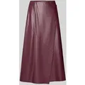 Produktbild: Oui Midirock in Leder-Optik im asymmetrischen Design in Bordeaux, Größe 36