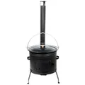Produktbild: Feldküche Gulaschkanone 39 cm schwarz inkl. 15 Liter Gulaschkessel outdoor Küche