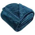 Produktbild: Wohndecke Cashmere-Feeling Kuscheldecke super weich & flauschig – Fleecedecke, Gräfenstayn, dicke & warme Sofadecke, Wohndecke & Tagesdecke - Überwurf Sofa, Couch blau 180 cm x 220 cm