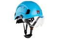 Produktbild: Mustbau Schutzhelm EN397 Schutzhelme mit Schweißband und Visier, 53 bis 63cm Verstellbarer Kopfumfang, strapazierfähiges ABS-Material