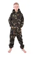 Produktbild: opoppy Kinder Jumpsuits Jungen Mädchen Overall Onsie Anzug mit Zwergen Kapuze (110-116, Camo Olive)
