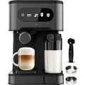 Produktbild: Cecotec halbautomatische Espressomaschine Power Espresso 20 ColdBrew Latte. 1350W, 20 bar, kalt, lauwarm oder heiß - Schwarz