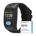 Produktbild: One Button Phone Senioren Smartwatch SOS Notfalluhr Notrufuhr GPS Schwarz