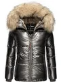 Produktbild: Navahoo Damen Winterjacke Steppjacke warm mit Kunstfellkapuze Tikunaa Anthracite Gr. XS