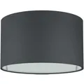 Produktbild: Wogati® Premium Lampenschirm E14/E27 Baumwolle | Schwarz, Ø25cm Höhe 17,2cm | Für Stehlampe, Hängelampe und Tischlampe