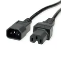 Produktbild: Netzkabel IEC320/C14 Stecker  C15 Buchse, schwarz, 1,8 m