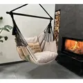 Produktbild: Izabell Hängesessel Hängematte Hängekorb Sessel Großen Kissen Indoor - Outdoor COFFEE Swing XXL - Beige