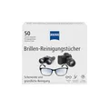 Produktbild: ZEISS Brillen-Reinigungstücher mit Alkohol 50 Stück zur schonenden & gründlichen Reinigung Ihrer Brillengläser - jedes Tuch einzeln verpackt - ideal für unterwegs oder auf Reisen