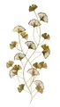 Produktbild: Moderne Wanddekoration Wandskulptur Wandbild Blätter gold aus Metall 35x75 cm