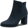 Produktbild: Stiefelette TAMARIS, Damen, Gr. 40, blau (navy), Textil, Veloursleder, unifarben, Schuhe Stiefelette, Blockabsatz, Abendschuh, Festtagsschuh in veganer Verarbeitung