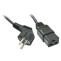 Produktbild: Lindy IEC-Netzkabel 320C19-Schuko 2m 30344, schwarz