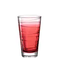 Produktbild: Leonardo Vario Struttura Trink-Glas, 1 Stück, spülmaschinenfestes Longdrink-Glas, bunter Trink-Becher aus Glas, Saft-Glas, rot, 280 ml, 026836