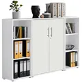 Produktbild: Mid.you Aktenschrank Office Edition - SW Set 2 niedrig, Weiß, Holzwerkstoff, 6 Fächer, 173x114x33 cm, Made in Germany, erweiterbar, abschließbar, Arbeitszimmer, Aktenschränke