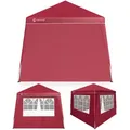Produktbild: CASARIA® Set 3x3m Pavillon und 4x Seitenteil rot