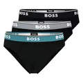 Produktbild: BOSS 3er Pack Herren Power Slips Briefs Unterhosen Cotton Stretch, Farbe:Schwarz, Wäschegröße:M, Artikel:-981 Black Multi