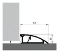 Produktbild: Ellen Türanschlagschiene AKW Alu si, 63 x 20 x 900 mm - 0501139