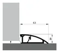 Produktbild: Ellen Türanschlagschiene AKW Alu si, 63 x 20 x 900 mm - 0501139