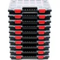 Produktbild: Kistenberg 10x Sortimentskasten NORS14 Sortierbox Set Sortierkasten Kleinteilemagazin NORS14 34,4 x 24,9 x 5 cm - Schwarz