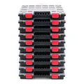 Produktbild: Kistenberg 10x Sortimentskasten NORS14 Sortierbox Set Sortierkasten Kleinteilemagazin Mit Trennstegen Mit komfortablem und stabilem Griff Durchsichtiger Deckel Kunststoff 34,4 x 24,9 x 5 cm