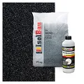 Produktbild: Isolbau Steinteppich Aussen Komplettset Marmorkies 25kg + Bindemittel bis 2,5m² Nero 1/4mm Epoxidharz, Terassenboden, Natursteinboden Marmorkies Bodenbelag, Steinboden, Marmorstein, Innen Außen