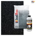 Produktbild: Steinteppich SET Marmorkies 25kg + PU-Bindemittel für 2,5m² Nero 1/4mm