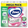 Produktbild: Zewa Ultra Smart Toilettenpapier Großpackung, 36 Rollen á 280 Blatt, Riesenrolle, 4-lagig, hell