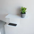 Produktbild: Nachttisch Weiß Metall | 2erSet 40 x 20 cm | Nachttische Hängend für Schlafzi...