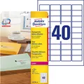 Produktbild: AVERY Zweckform L4770-25 Adressetiketten/Adressaufkleber (1.000 Etiketten, 45,7x25,4mm auf A4, bedruckbar, selbstklebend, für Absenderetiketten, durchsichtige Polyesterfolie) 25 Blatt, transparent