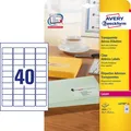 Produktbild: AVERY Zweckform Transparente Adress Etiketten 45,7 x 25,4mm 1.000 Etiketten