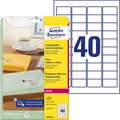 Produktbild: AVERY Zweckform Folien-Adressetiketten L4770-25 transparent 45,7 x 25,4 mm,...