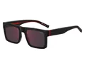 Produktbild: Hugo Boss HG 1314/S 807AO Herren Rechteck Sonnenbrille Schwarz / Rot verspiegelt