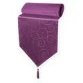 Produktbild: Haus und Deko Tischdecke Tischläufer Damast Ornamente klassisch Tischdecke (1-tlg) lila 140 cm x 40 cm