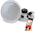 Produktbild: Pyle Deckenlautsprecher, Wandlautsprecher Bluetooth, 200W- 23cm- Einbaulautsprecher, Bluetooth Speaker- für Heimkino, Büro, Soundsystem Flach & Rund – Stereoanlage, für Wand, Regal & Decke