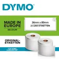 Produktbild: 1 bis 18x DYMO LabelWriter-Adress-Etiketten, 89 x 36 mm, weiß - SPARE BIS ZU 24%
