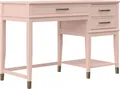 Produktbild: Schreibtisch >Bendik< 2 Schubladen, Rot, MDF/Kautschukholz/Metall - 115x77x49cm (BxHxT)