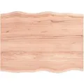 Produktbild: vidaXL Tischplatte 80x60x2 cm Massivholz Eiche Behandelt Baumkante 363944