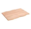 Produktbild: vidaXL Tischplatte 80 x 60 x 2 cm Schreibtischplatte Hellbraun 80x60x2 cm Massivholz Eich