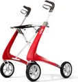 Produktbild: Acre Carbon Ultralight Rollator – ultraleicht, stilvoll in Erdbeerrot, komfortabel und klappbar