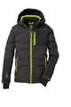 Produktbild: killtec Jungen Ski-Steppjacke/Funktionsjacke mit Kapuze und Schneefang KSW 203 BYS QLTD JCKT, dunkelstein/schwarz/neongelb, 176, 43470-000