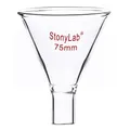Produktbild: stonylab Glas Pulvertrichter, Heavy Wall Borosilikatglas Funnel Kurzer Stiel mit 75 mm oberem Durchmesser und 22 mm Vorbau Länge