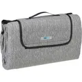 Produktbild: Relaxdays - xxl Picknickdecke, 200x200 cm, Fleece Stranddecke, Muster, wärmeisoliert, wasserdicht, mit Tragegriff, grau