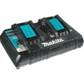 Produktbild: Makita DC18RD Ladegerät LTX Doppel-Schnellladegerät 18V/14,4V blau/schwarz NEU